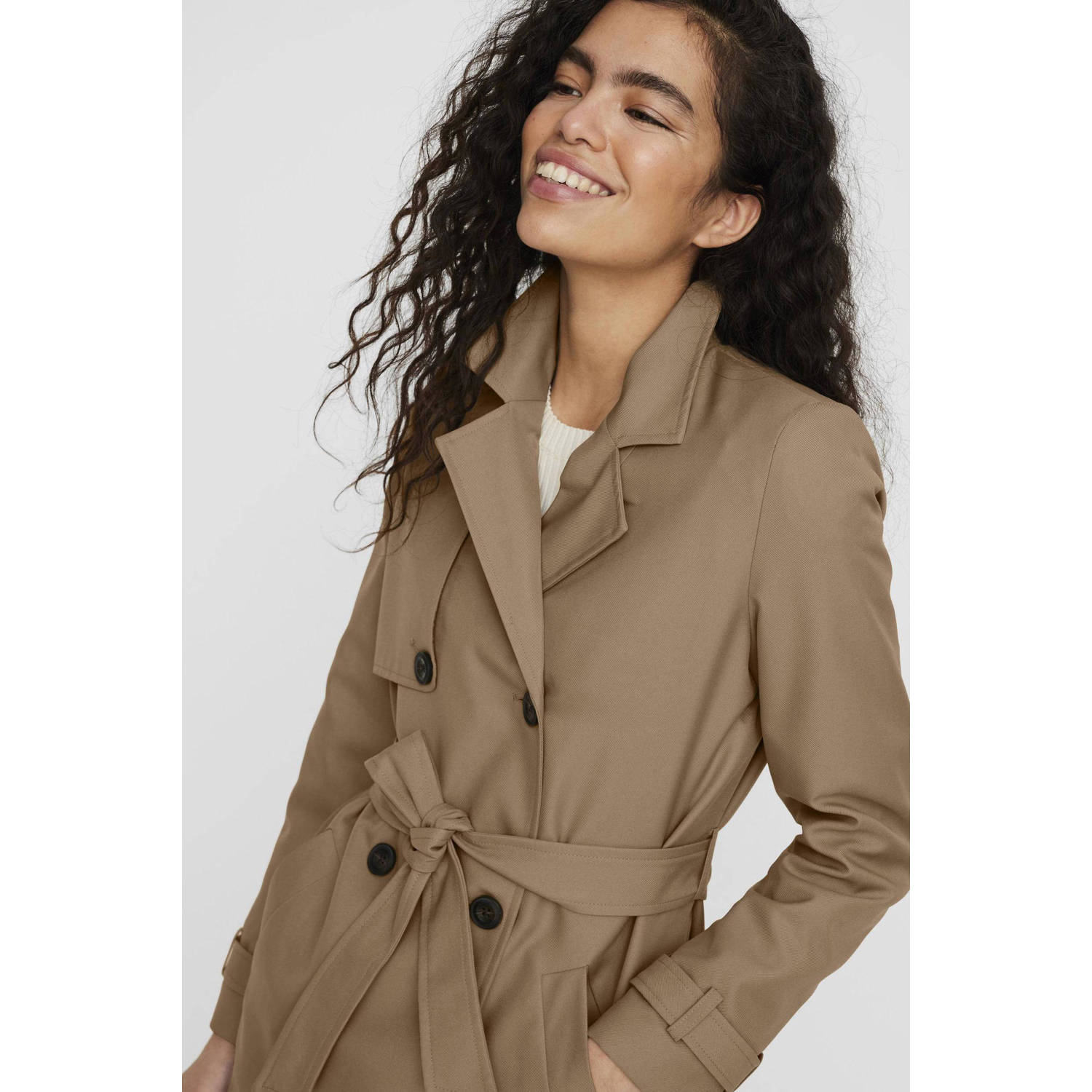 VERO MODA VMCELESTE trenchcoat jas camel