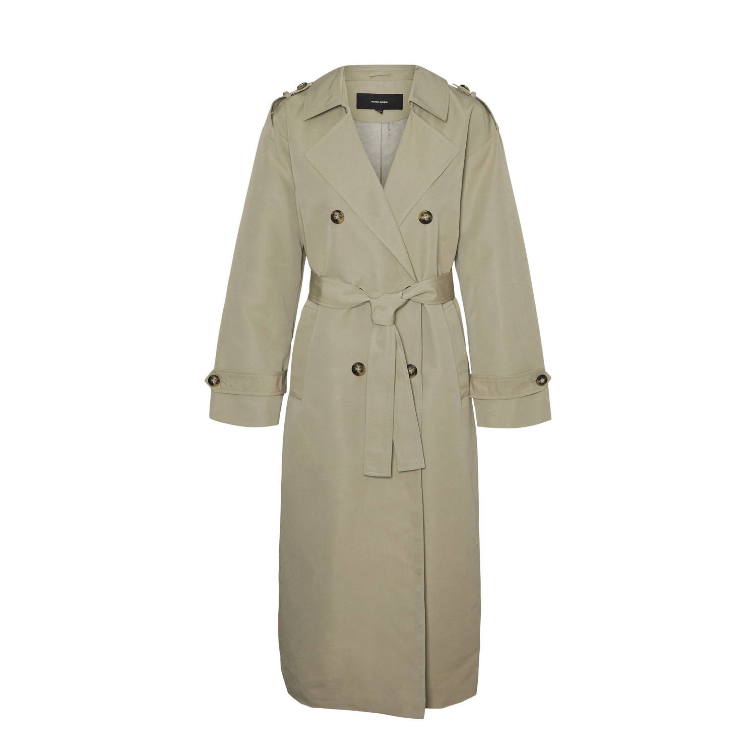 Vero Moda Klassieke Trenchcoat voor Tijdloze Stijl Beige Dames