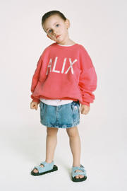 thumbnail: Medium blue denim meisjes Alix Mini rok blue gemaakt van katoen en met rits- en knoopsluiting