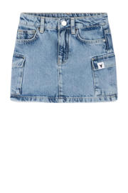 thumbnail: Medium blue denim meisjes Alix Mini rok blue gemaakt van katoen en met rits- en knoopsluiting