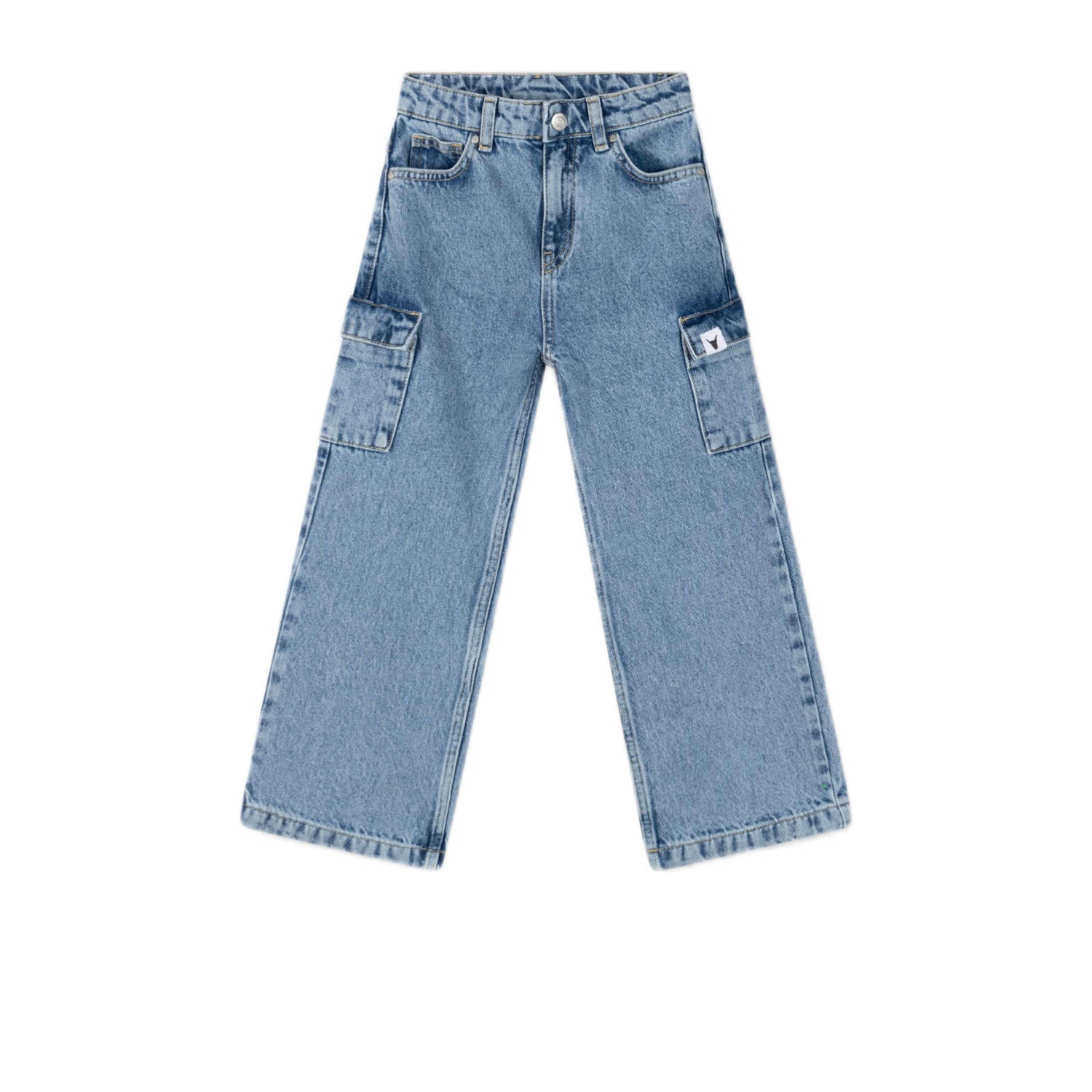 Alix the Label Alix Mini straight fit jeans denim blue Blauw Meisjes Katoen Effen 122 128