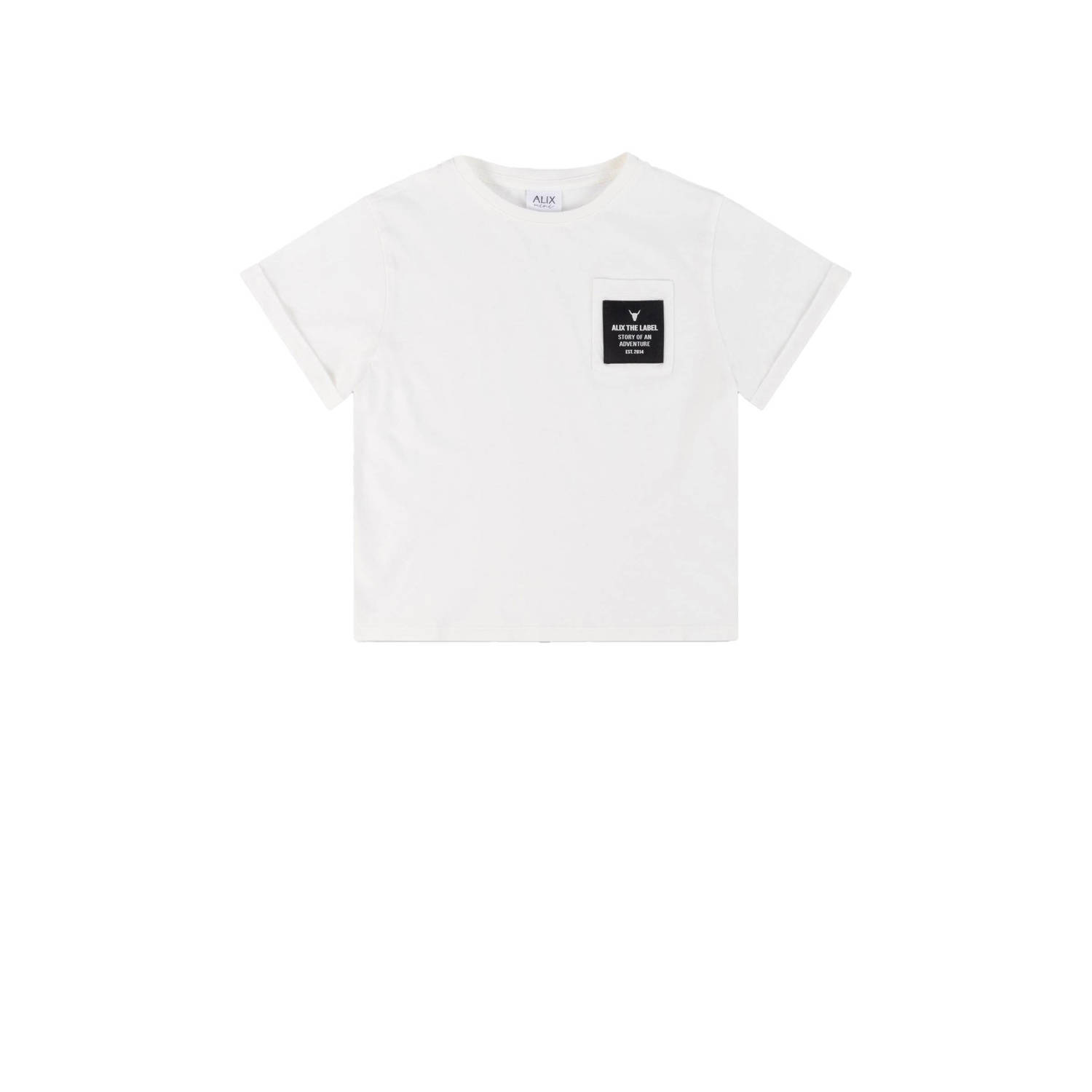 Alix the Label Alix Mini T-shirt met printopdruk wit Meisjes Katoen Ronde hals Printopdruk 110 116