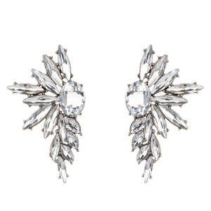 oorbellen Art Deco zilverkleurig