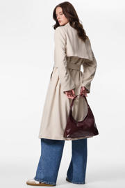 thumbnail: PIECES trenchcoat jas met ceintuur beige