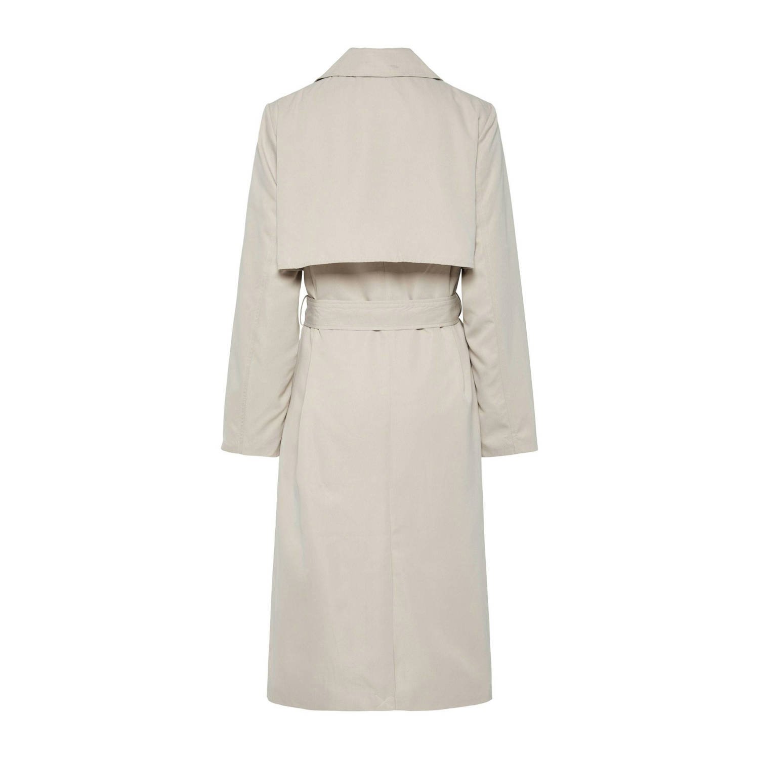 Pieces Klassieke dubbelrijige trenchcoat Gray Dames