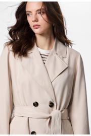 thumbnail: PIECES trenchcoat jas met ceintuur beige