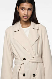thumbnail: PIECES trenchcoat jas met ceintuur beige