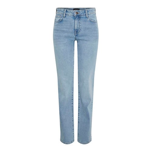 PIECES straight jeans PCKELLY light blue denim