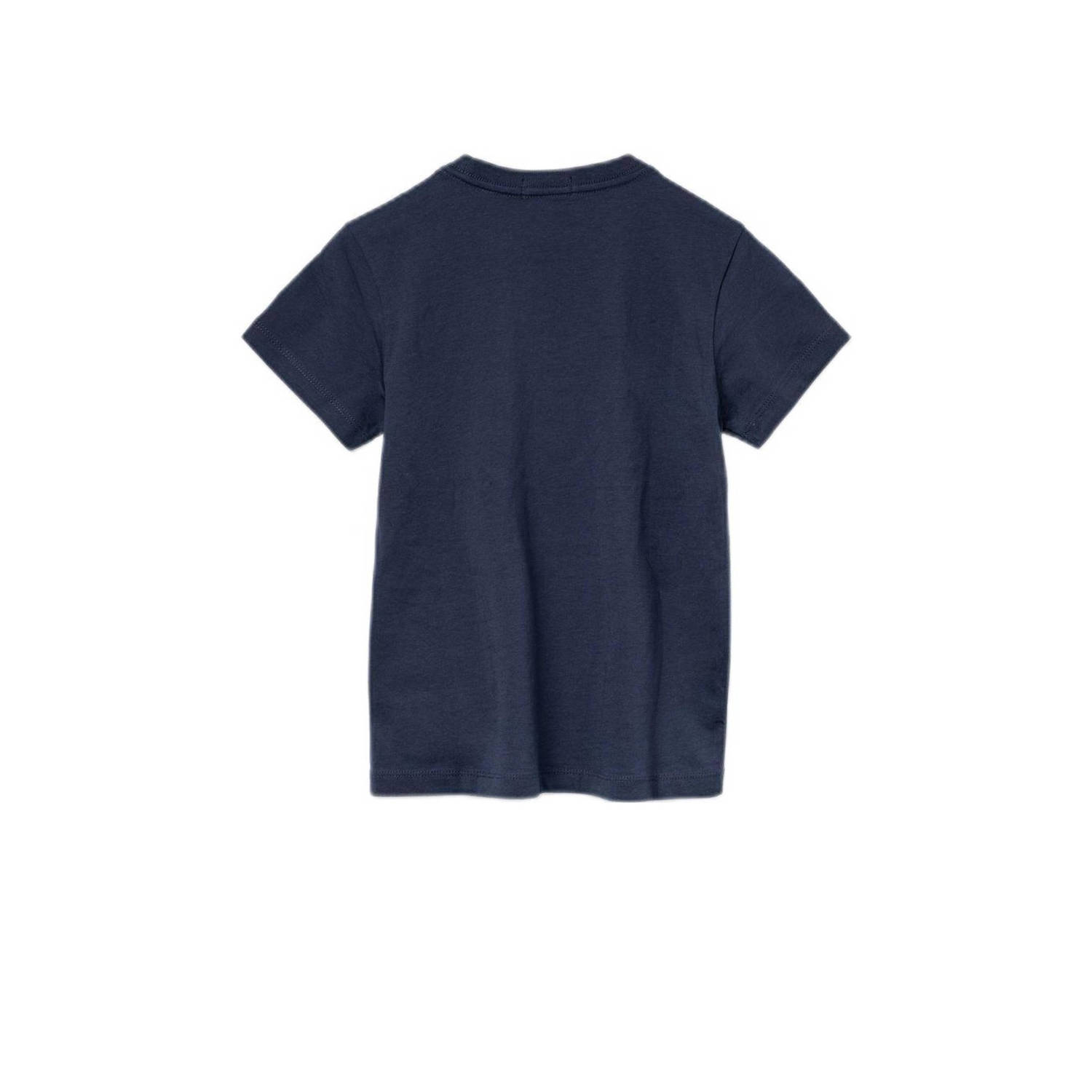 REPLAY T-shirt met logo donkerblauw