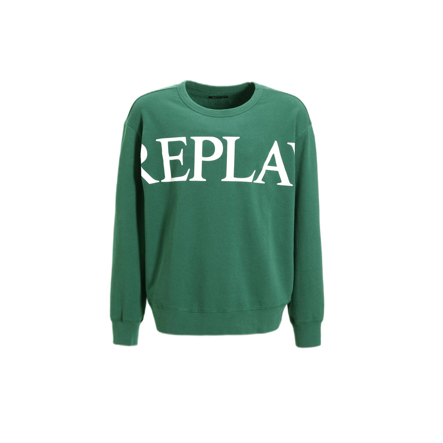 Replay sweater groen Effen 104 | Sweater van