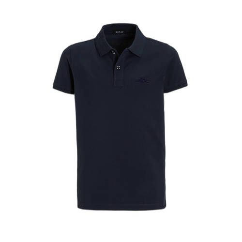 REPLAY polo donkerblauw