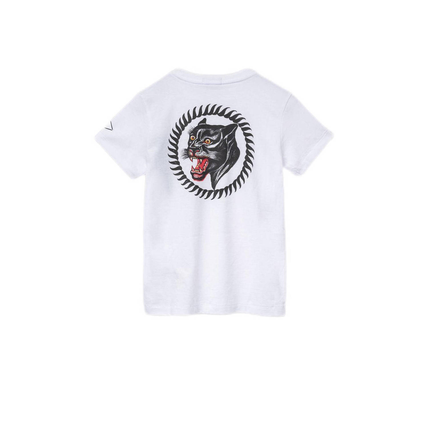 REPLAY T-shirt met tekst wit