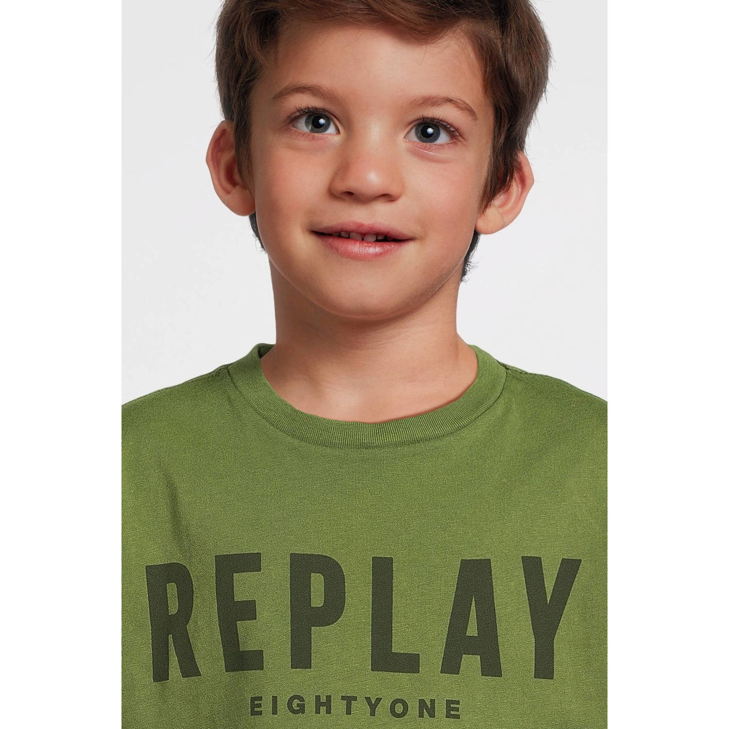 REPLAY T-shirt met tekst