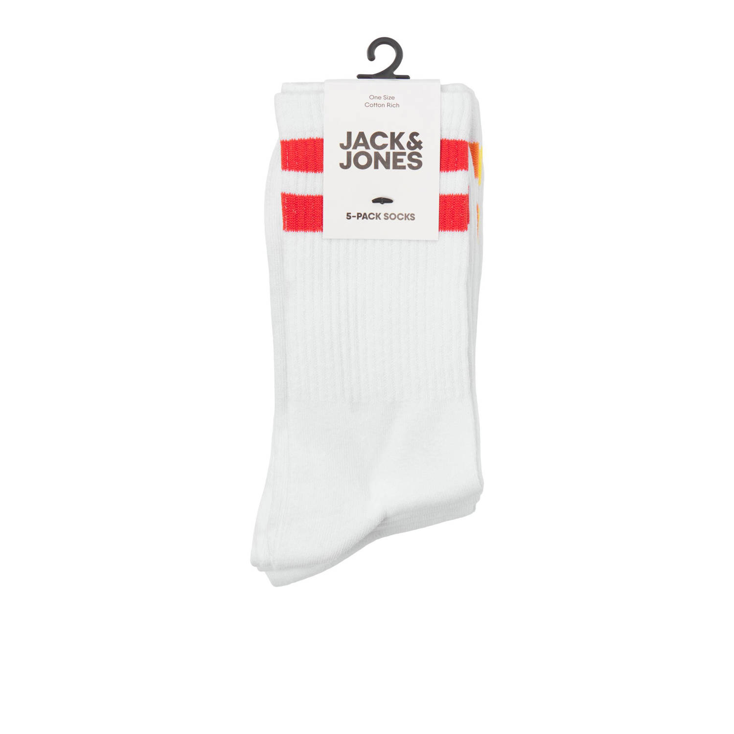 JACK & JONES sokken JACELI set van 5 wit multi