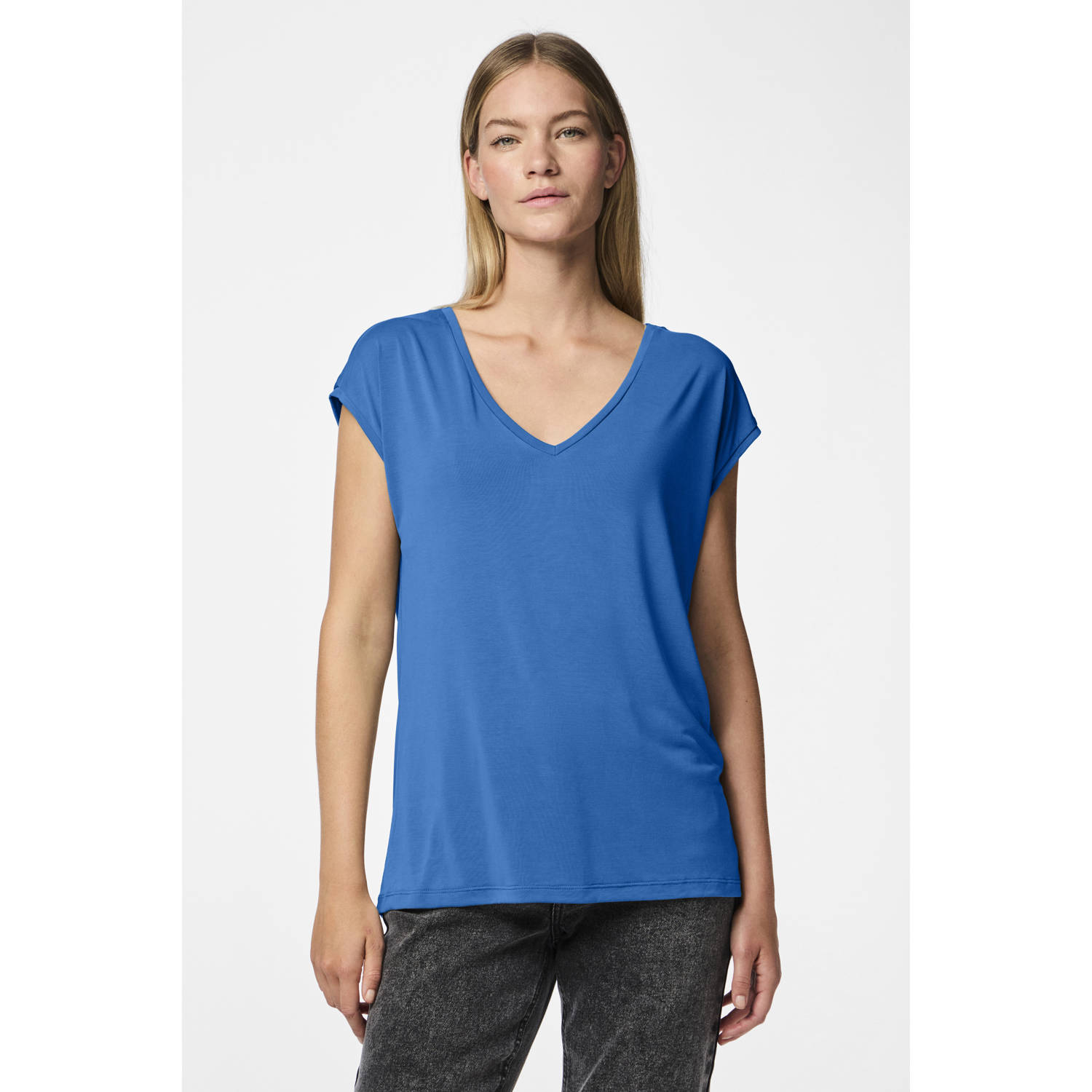 PIECES T-shirt bruin