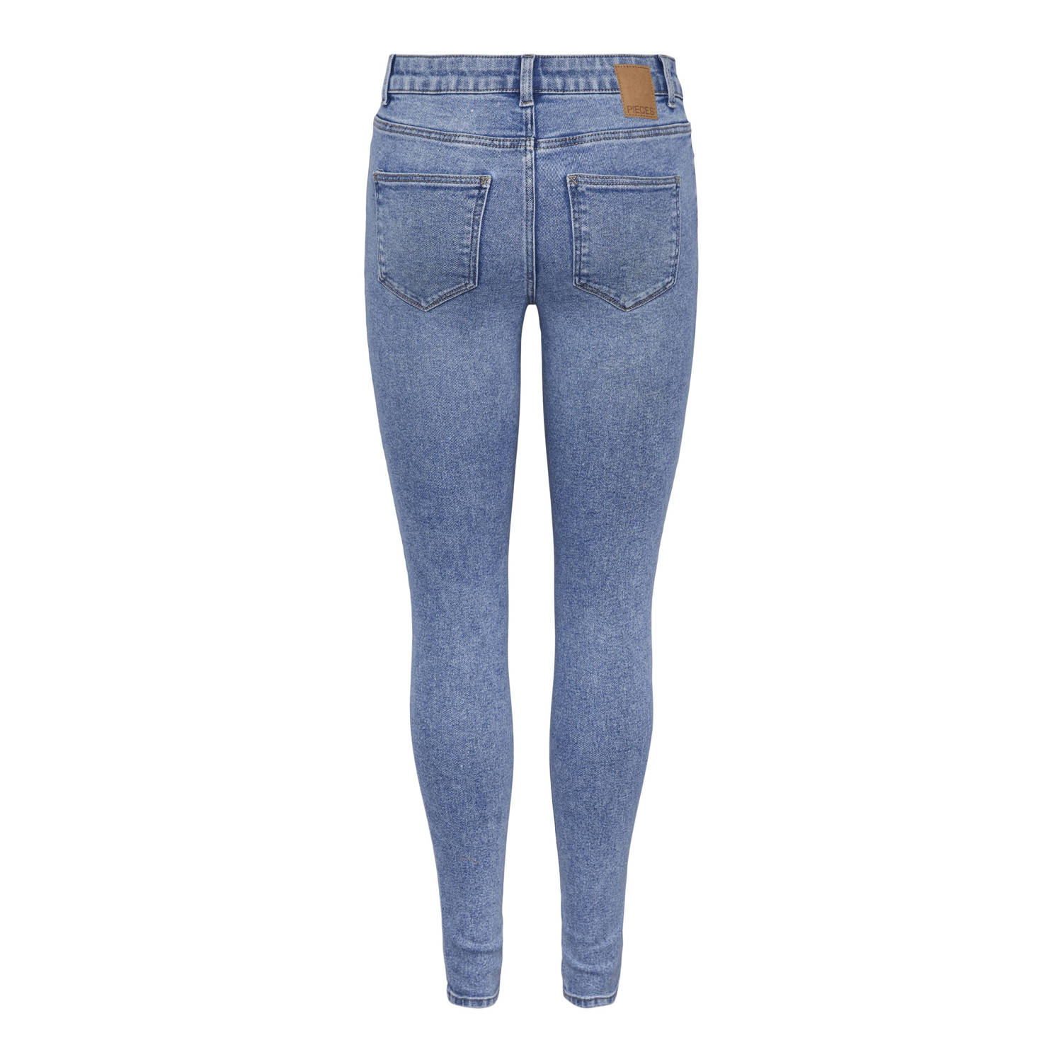 PIECES skinny jeans PCDANA medium blue denim