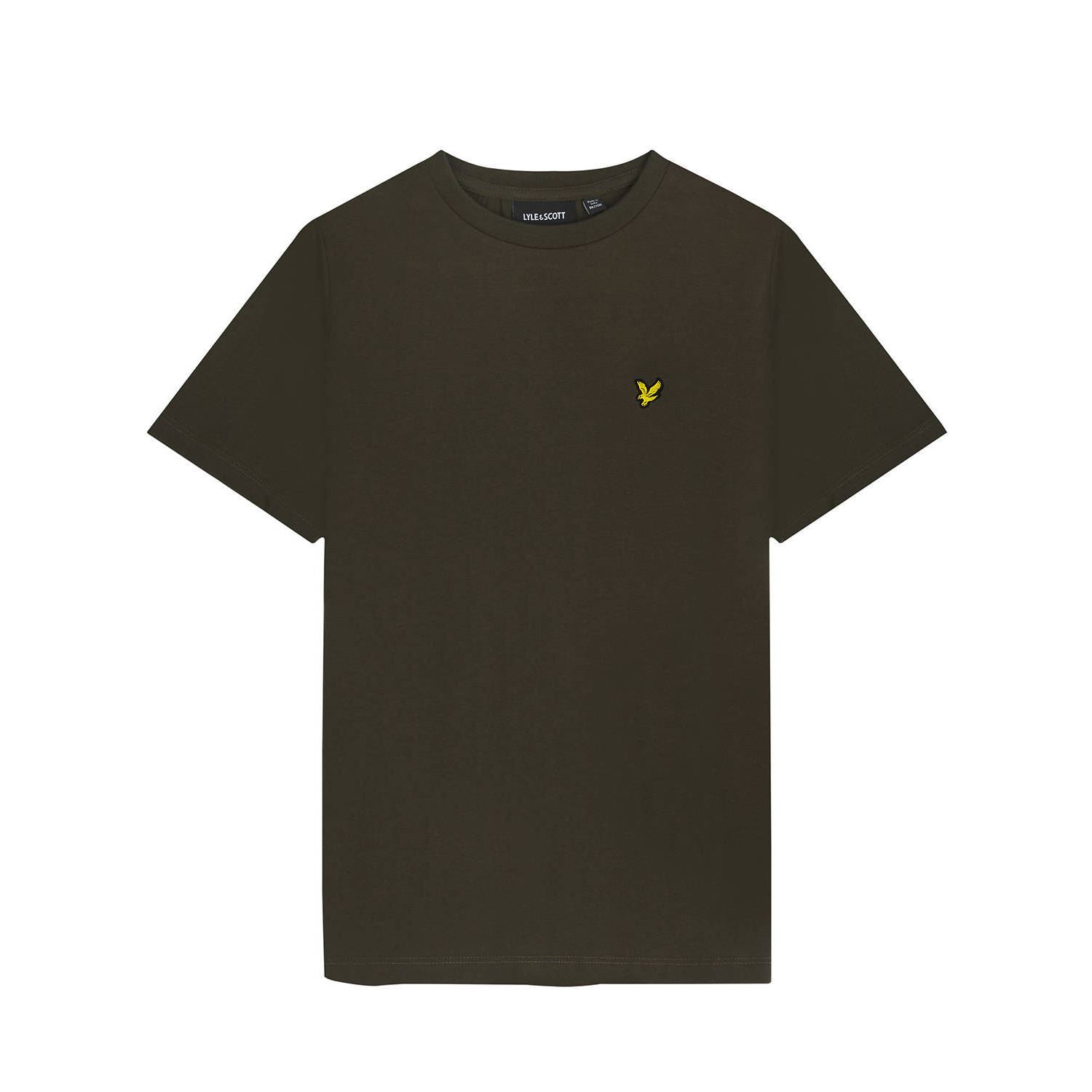 Lyle & Scott T-shirt TSB2000V olijfgroen Jongens Katoen Ronde hals Effen 128 134