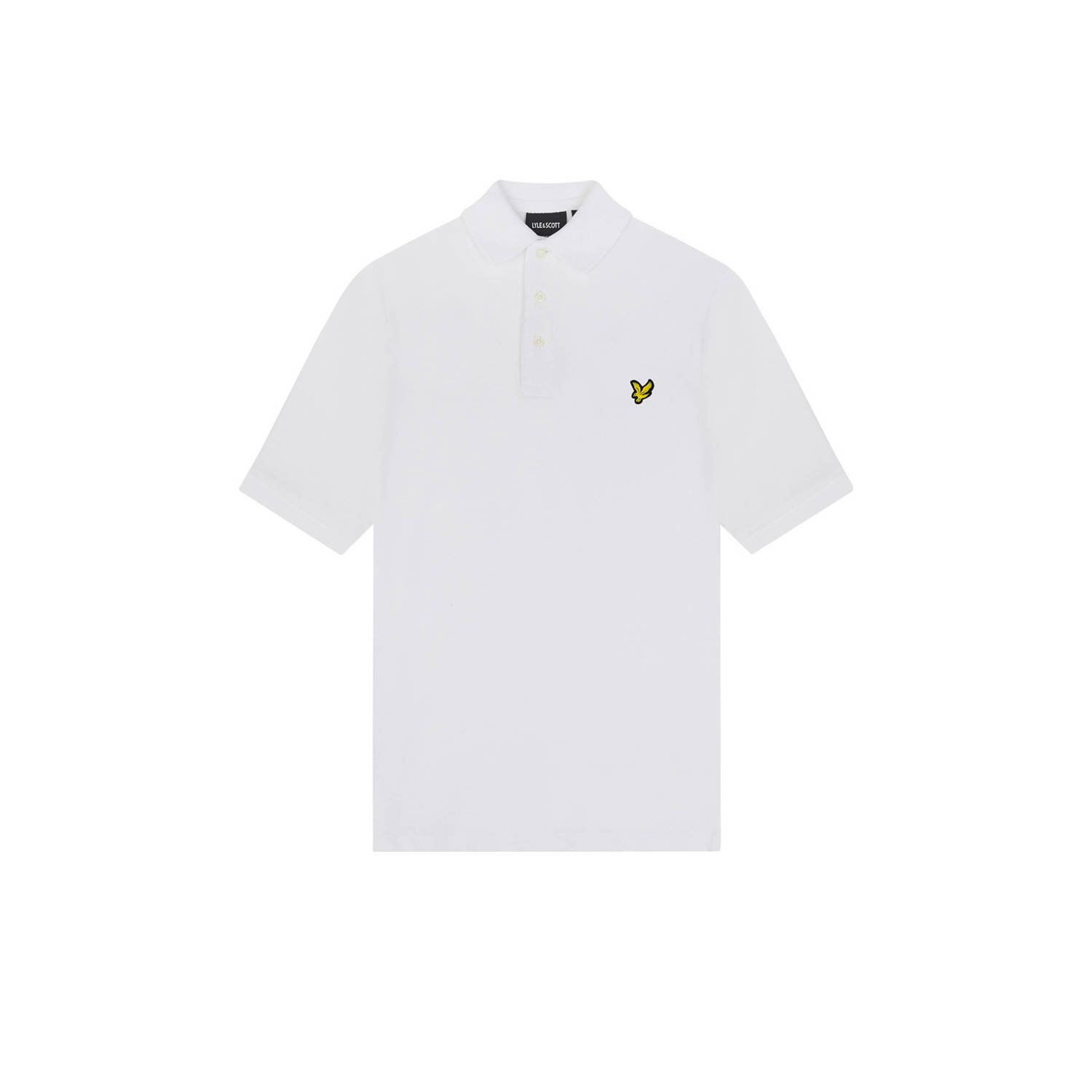 Lyle & Scott polo SPB2000V wit Jongens Katoen Polokraag Effen 110 116