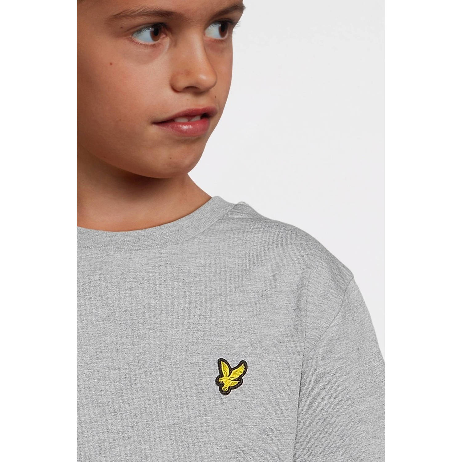 Lyle & Scott gemeleerd T-shirt grijs
