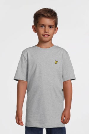 gemeleerd T-shirt grijs