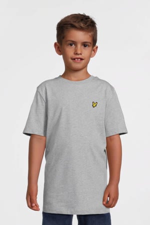 gemeleerd T-shirt grijs