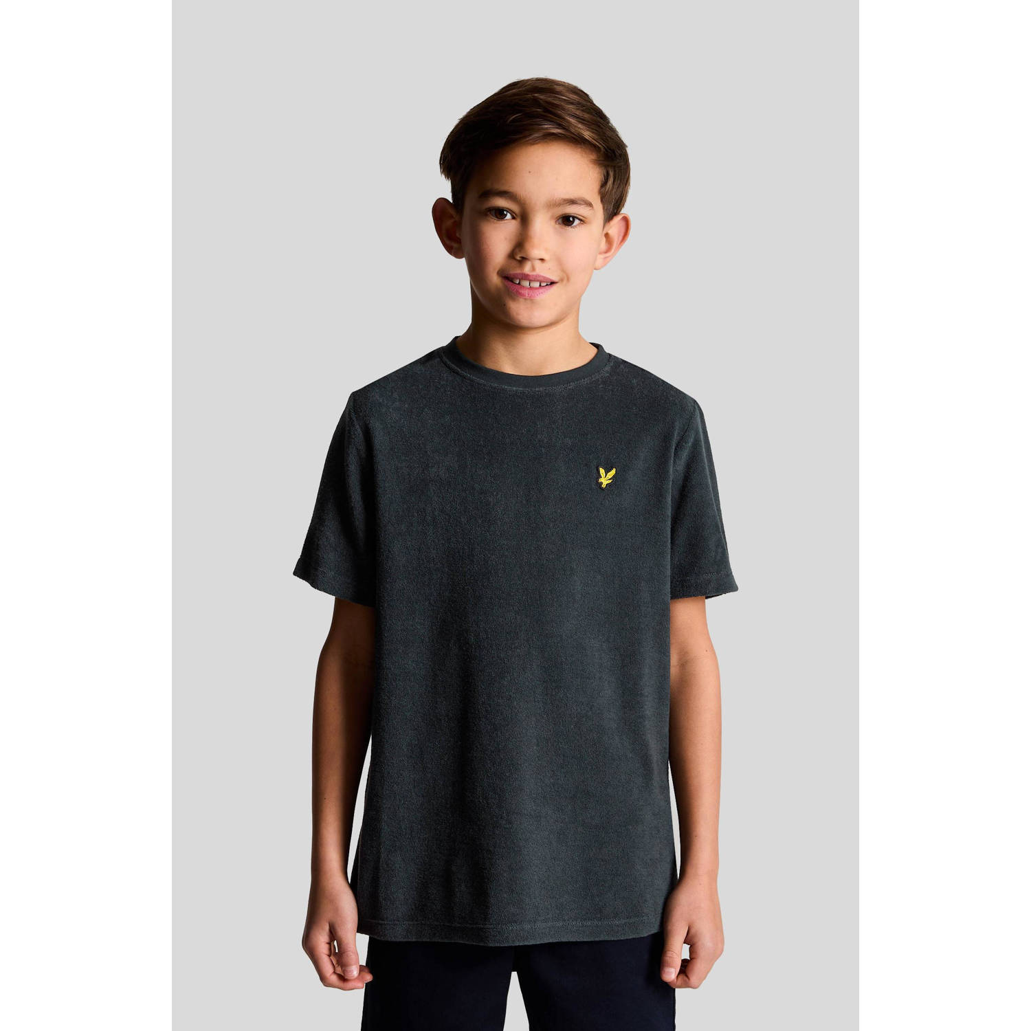 Lyle & Scott T-shirt TSB2004V donkerblauw Jongens Katoen Ronde hals Effen 134 140