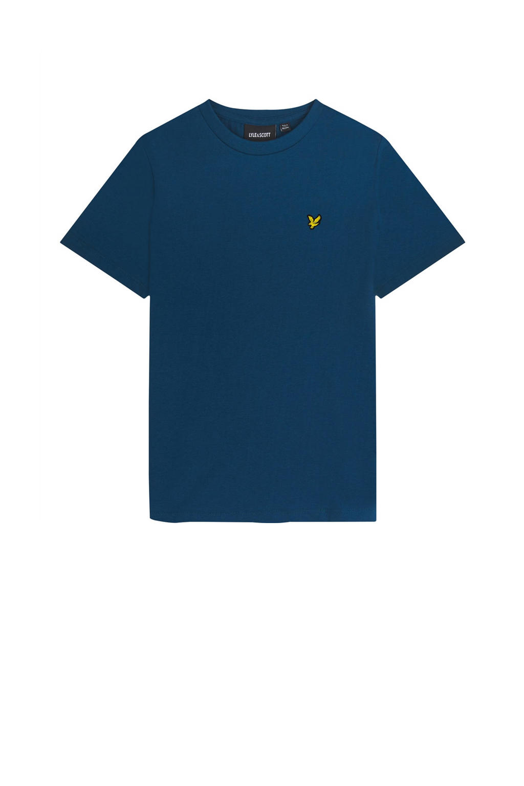 Blauwe jongens Lyle & Scott T-shirt van katoen met korte mouwen en ronde hals