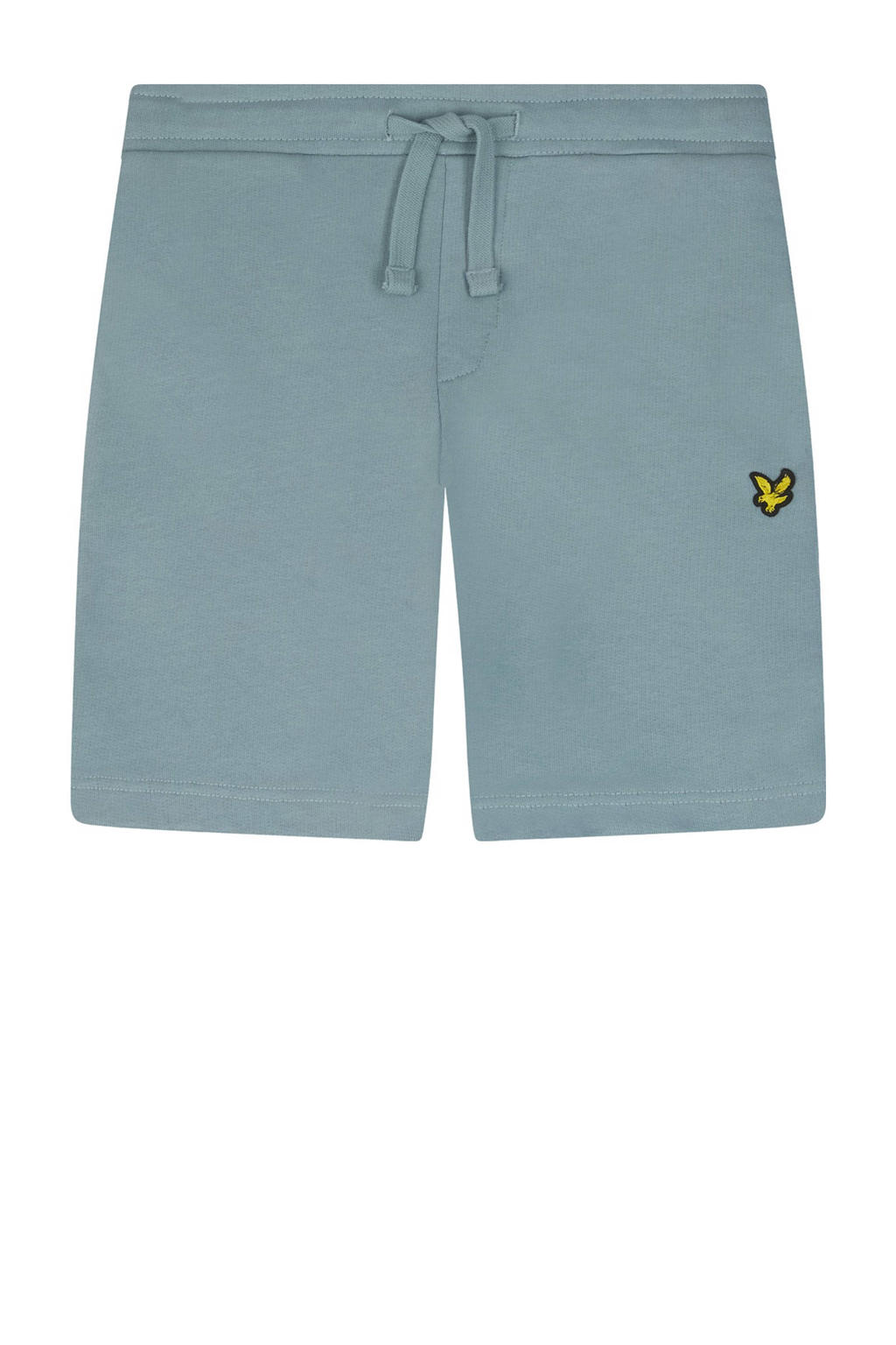 Blauwe jongens Lyle & Scott sweatshort met regular waist en effen