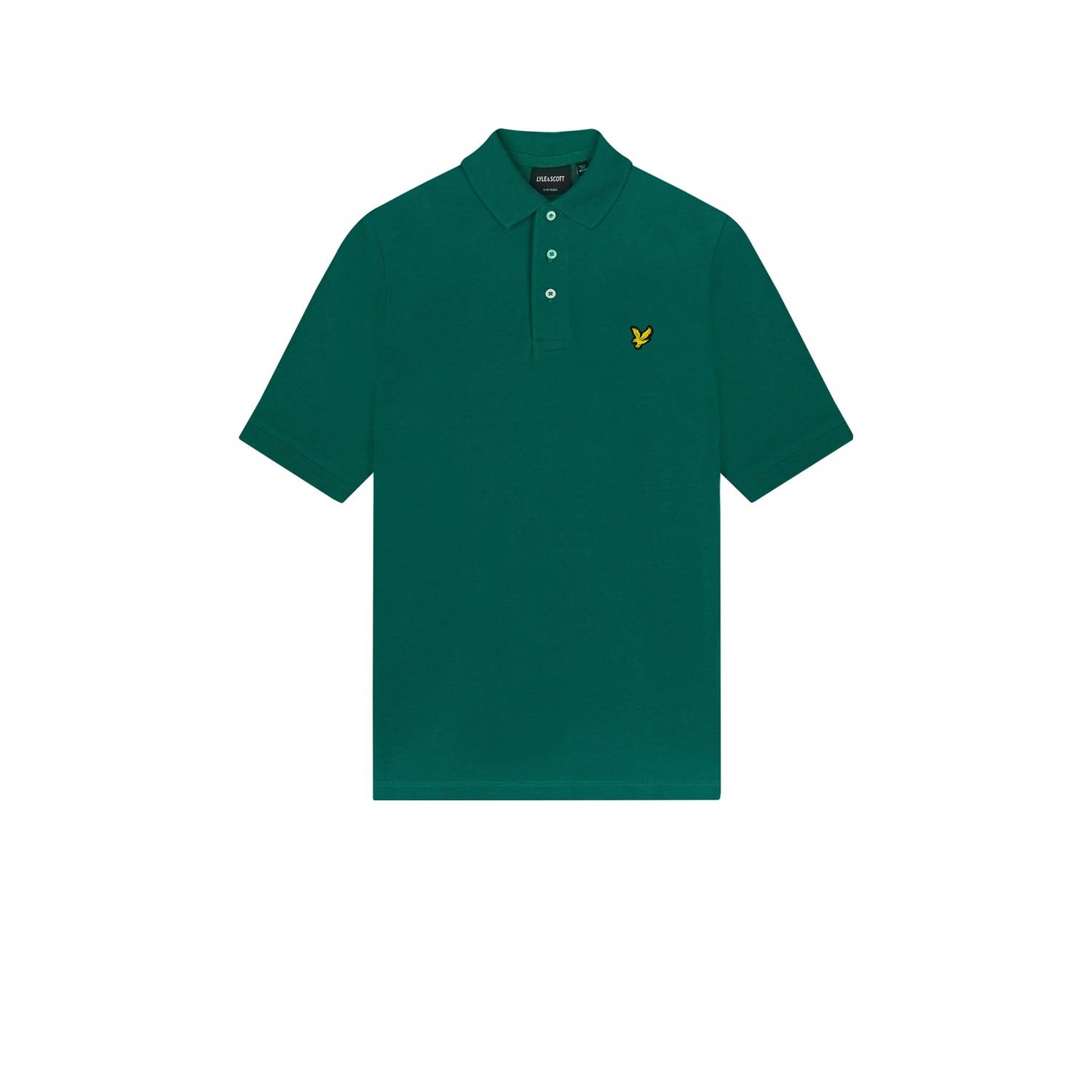 Lyle & Scott polo SPB2000V petrol groen Jongens Katoen Polokraag Effen 110 116