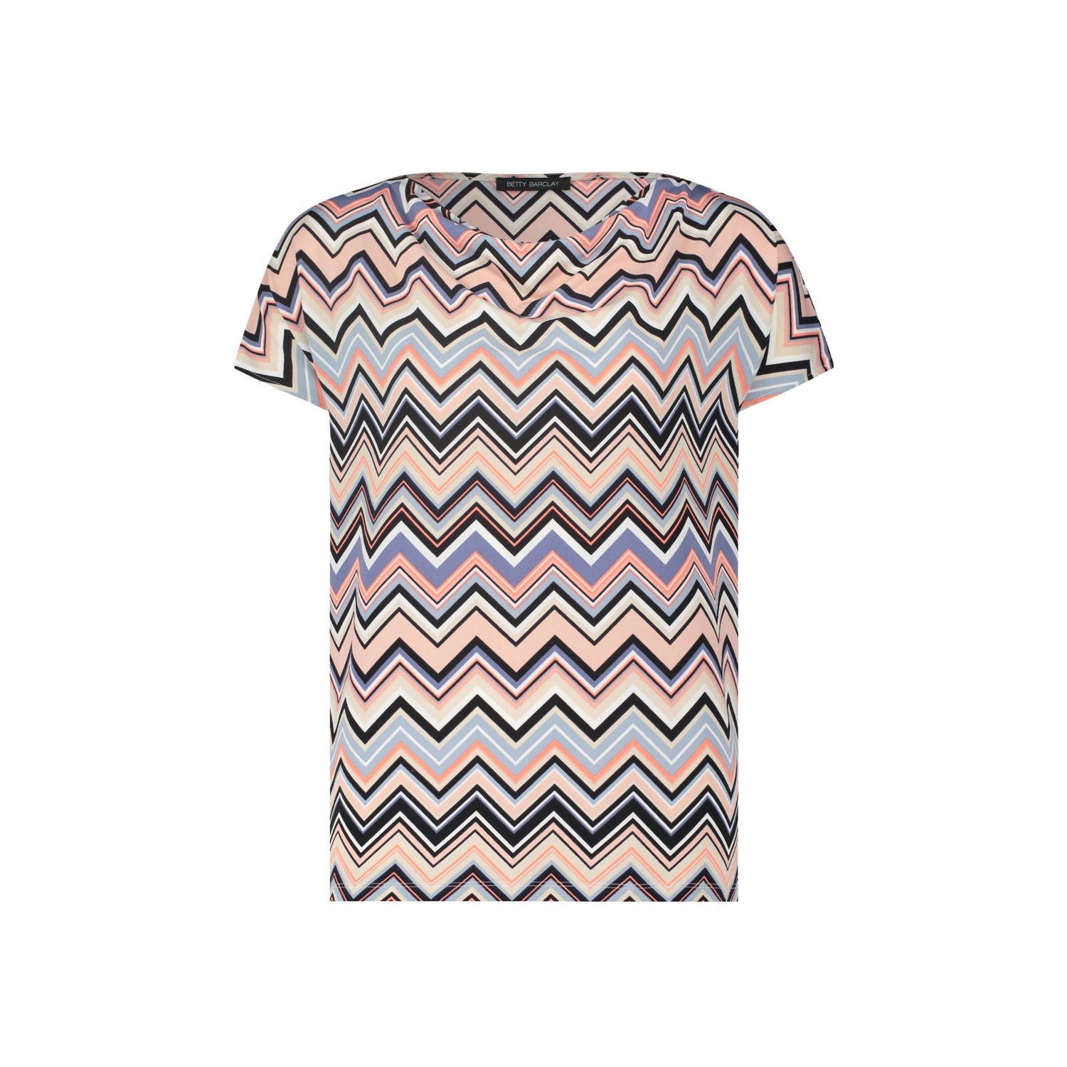 Betty Barclay Zigzag Waterfall Neck Shirt Multicolor Dames