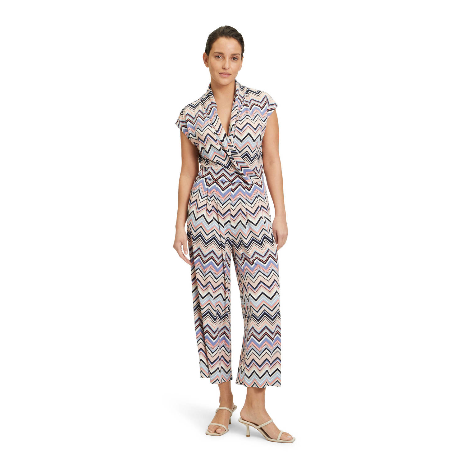 Betty Barclay jumpsuit met all over print roze donkerblauw