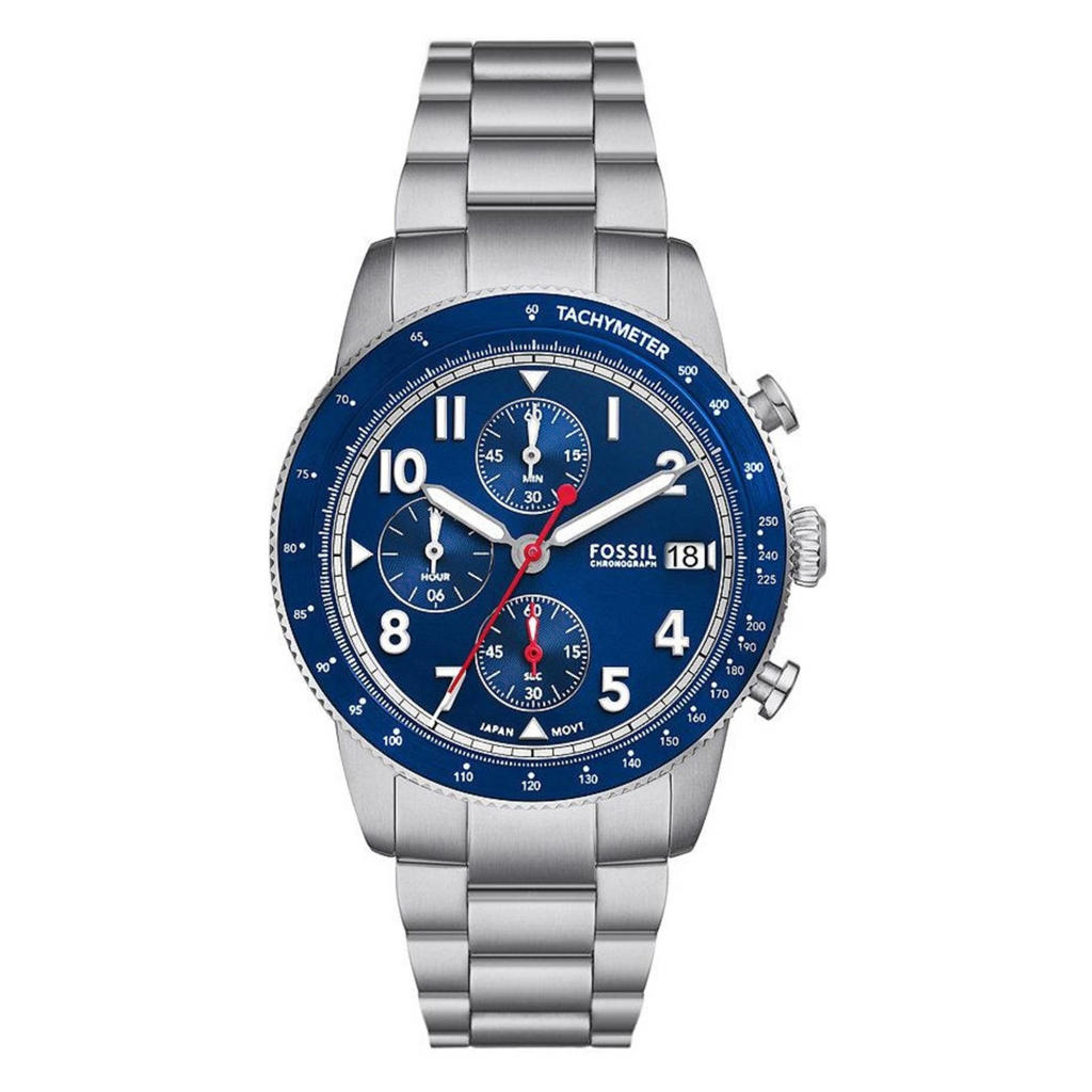 Fossil horloge FS6047 Sport Tourer zilverkleurig