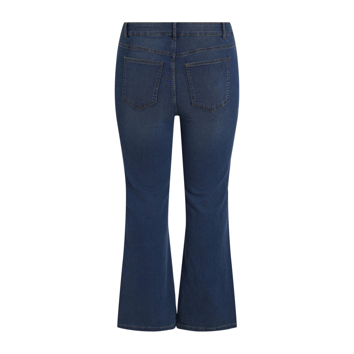 EVOKED VILA high waist flared jeans VIBELLA ANA dark blue denim