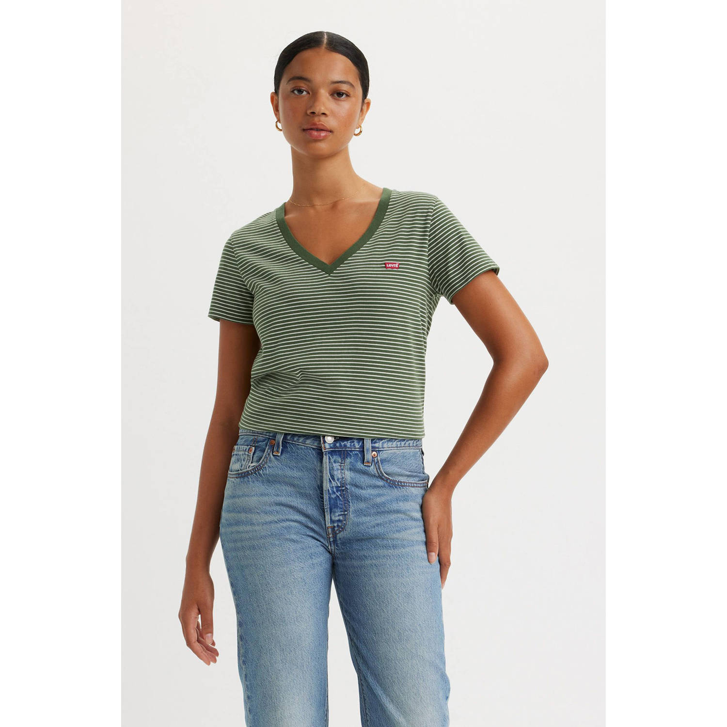Levi's gestreept T-shirt Perfect Tee