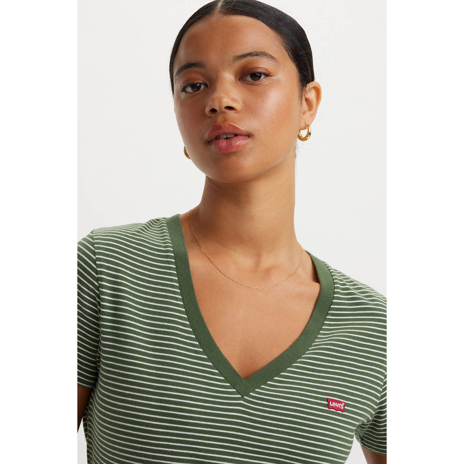 Levi's gestreept T-shirt Perfect Tee
