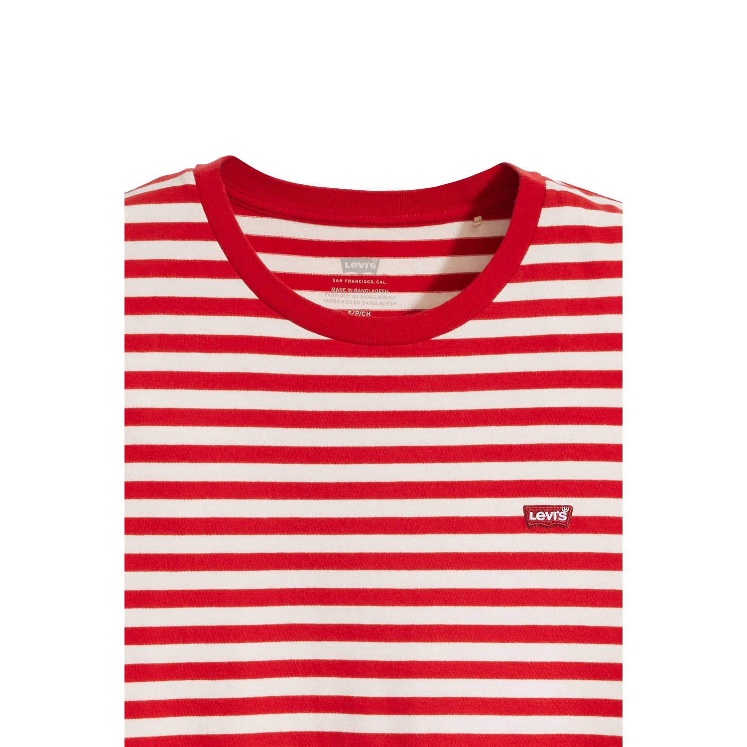 Levi's gestreept T-shirt rood wit