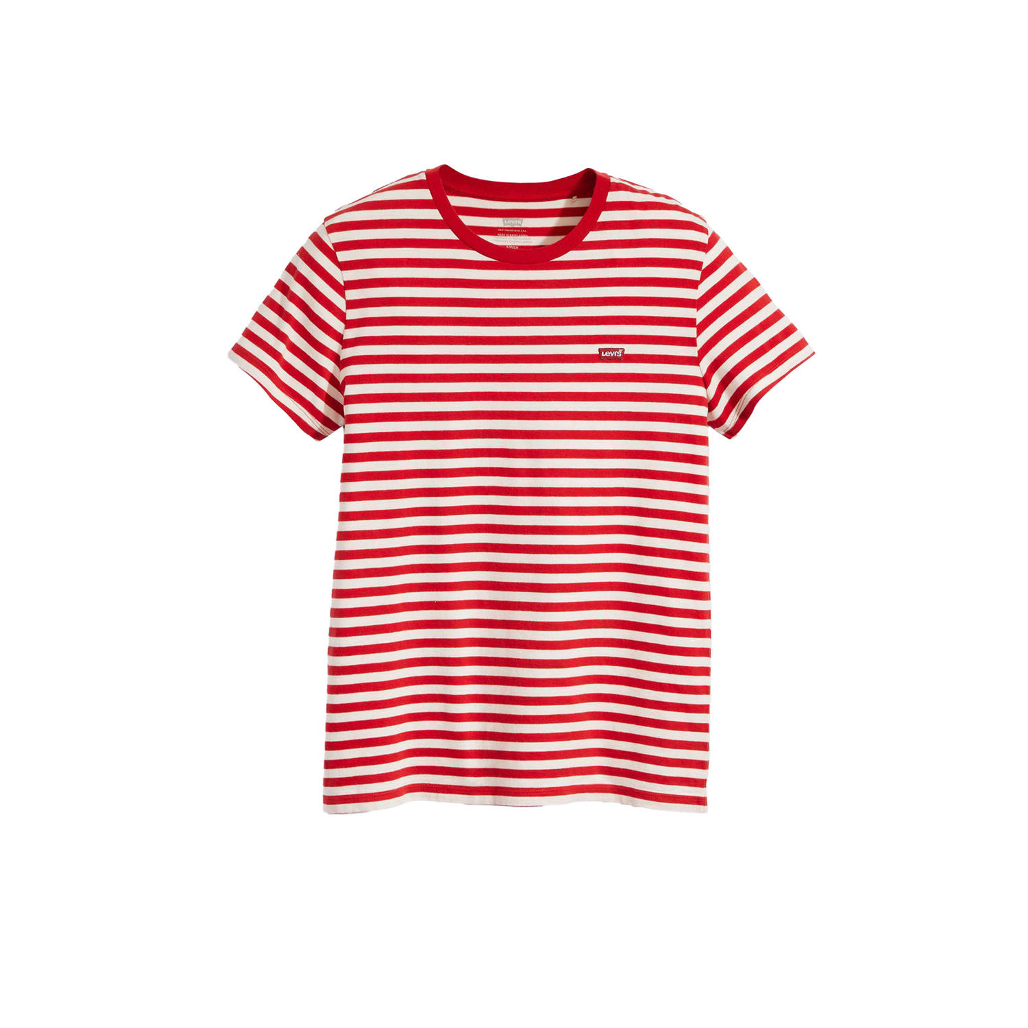 Levi's gestreept T-shirt rood wit