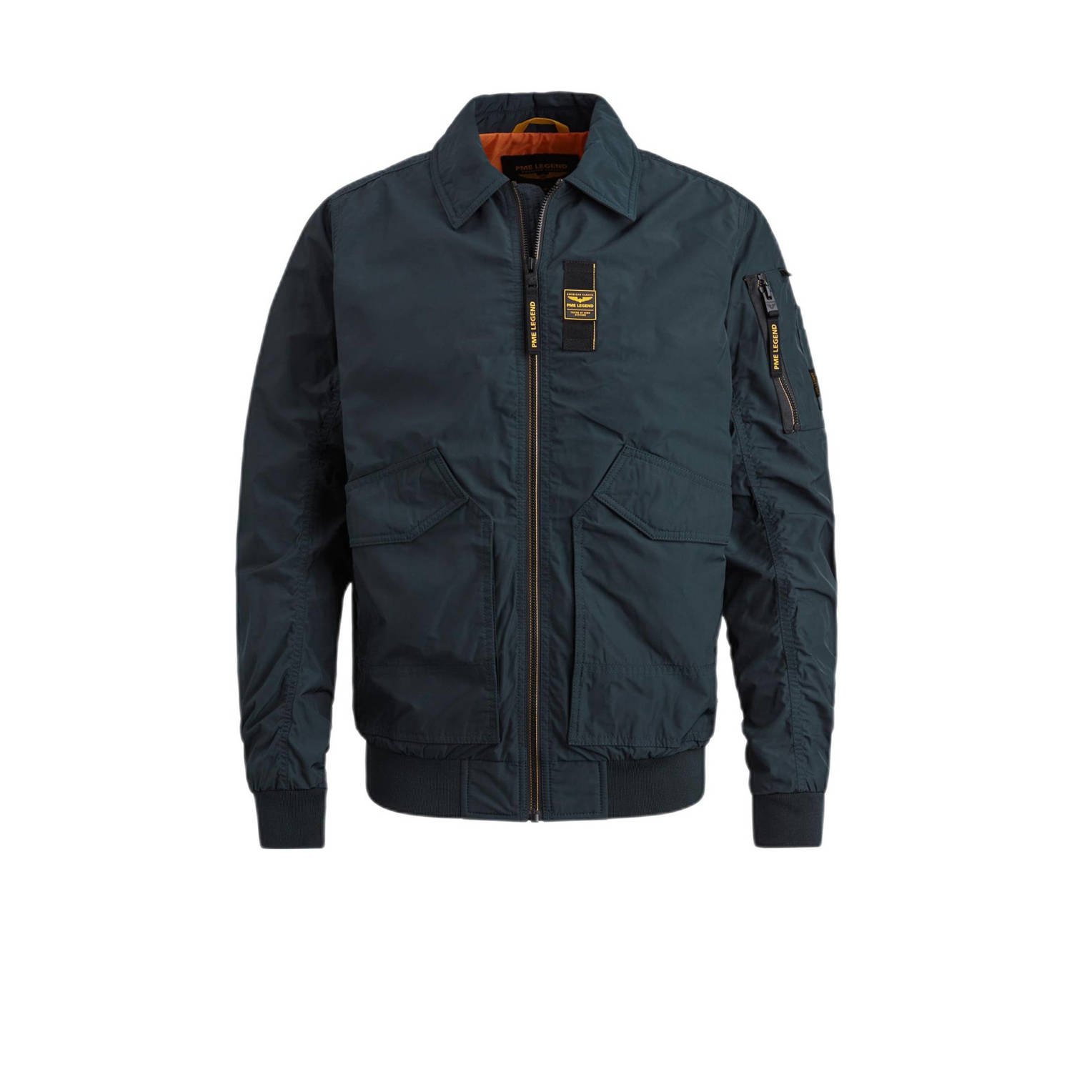 PME Legend jas GLAZER met logo donkerblauw