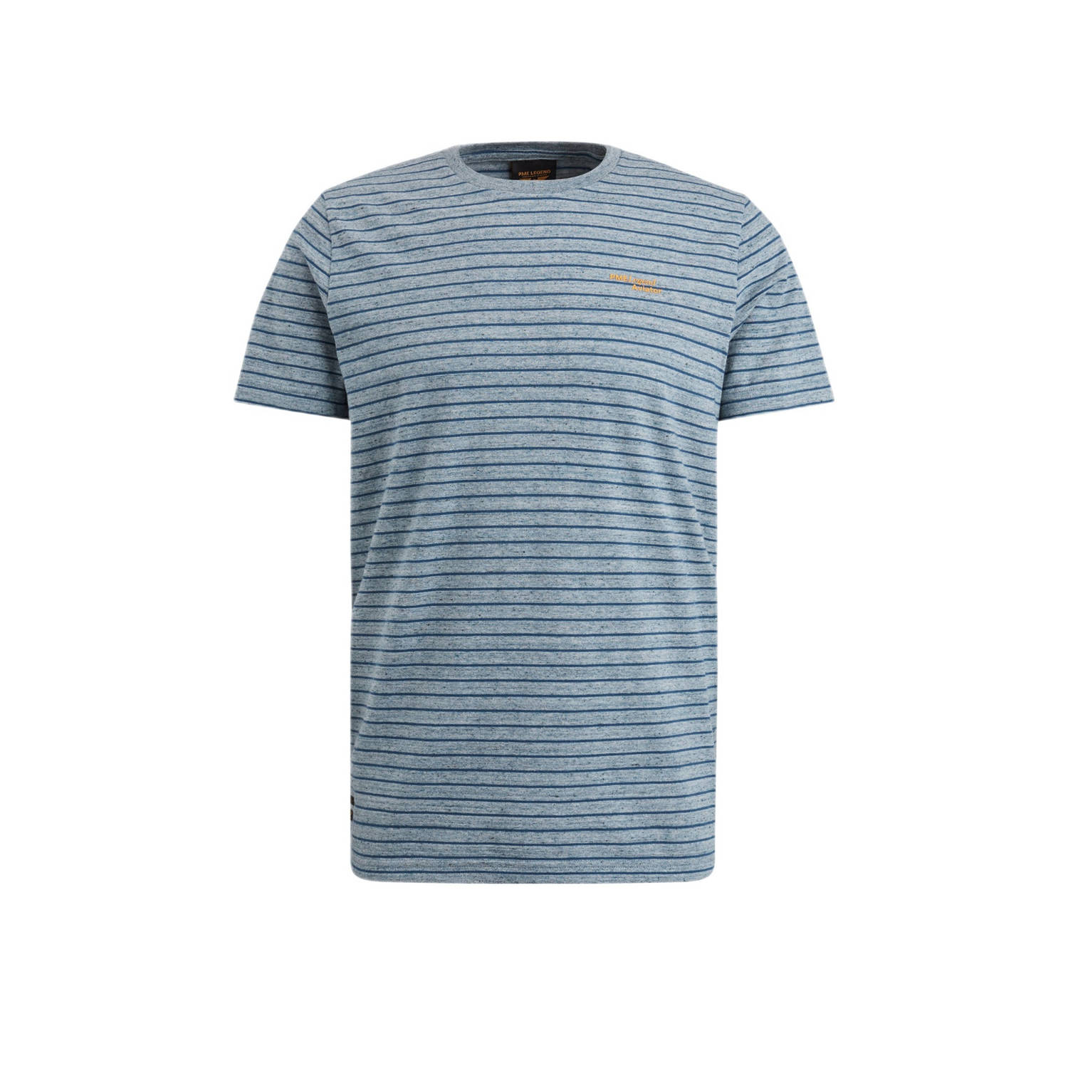 PME Legend gestreept regular fit T-shirt blauw