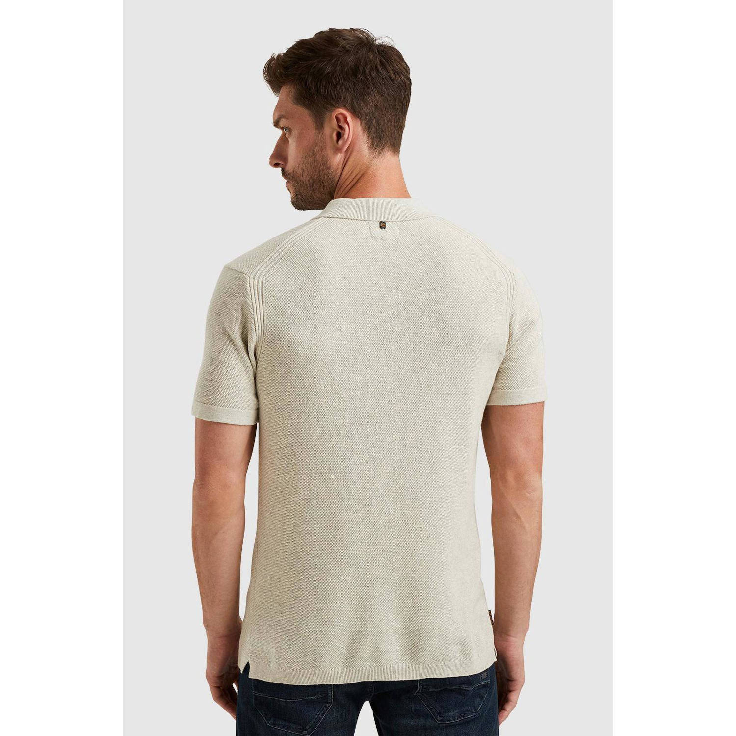 PME Legend slim fit polo met logo grijs