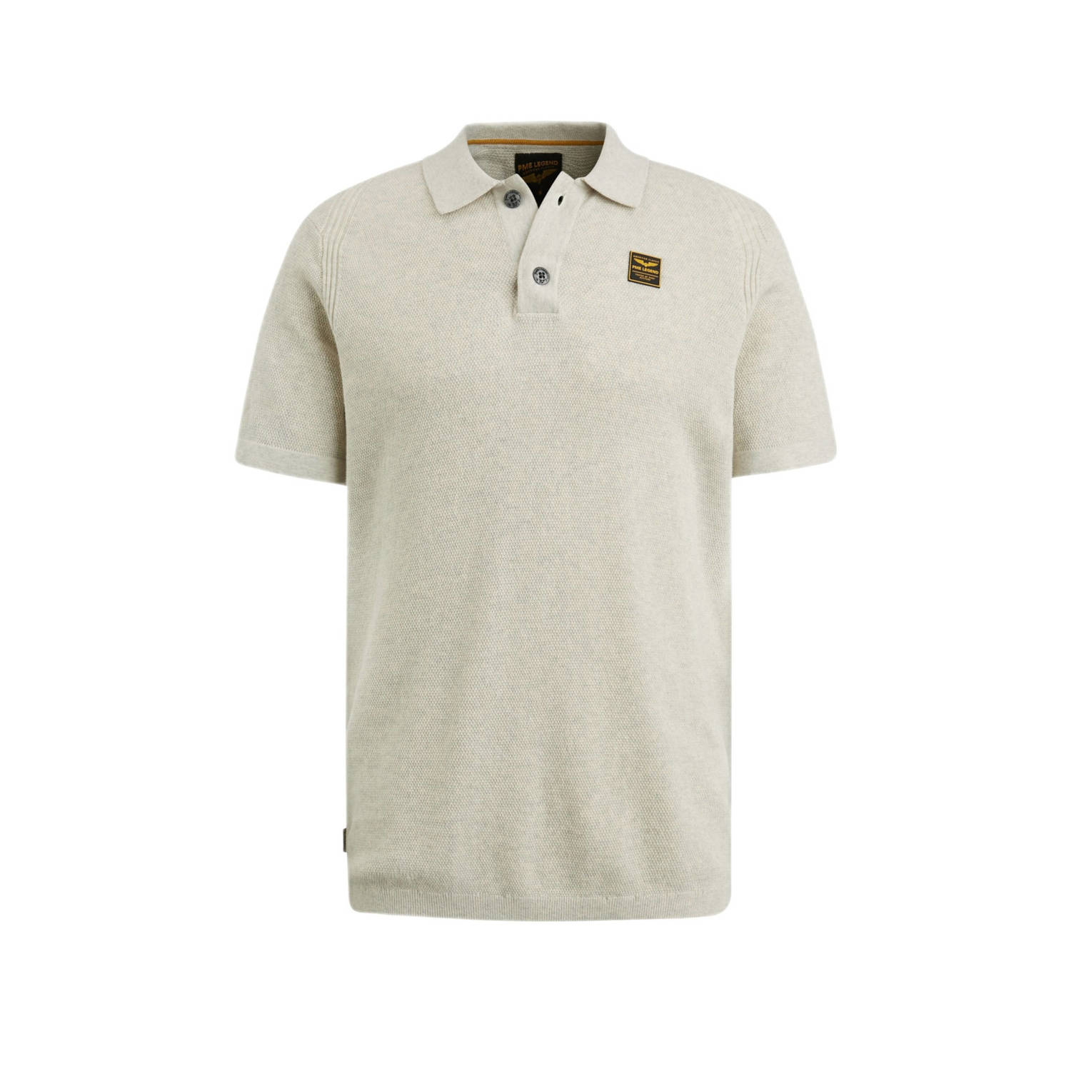 PME LEGEND Heren Polo's & T-shirts Short Sleeve Polo Knitted Beige