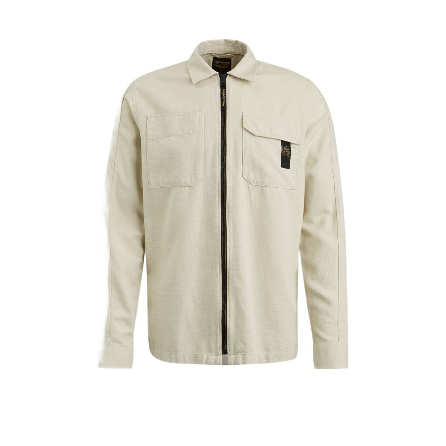 PME LEGEND Heren Overshirts Long Sleeve Shirt Tencel Blend Beige