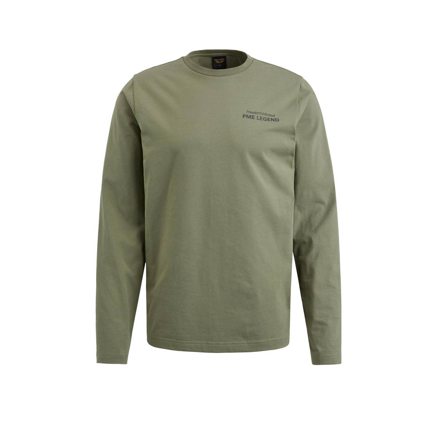 PME Legend regular fit longsleeve met printopdruk groen