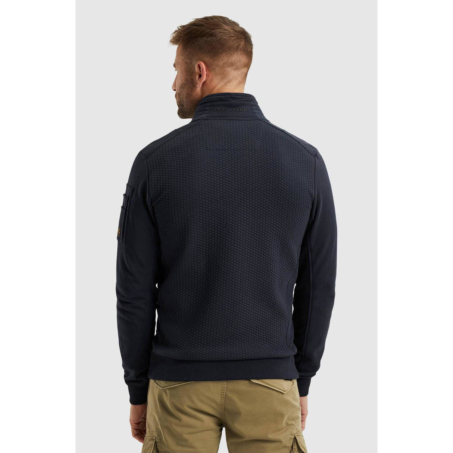 PME Legend sweatvest met jacquard 5281
