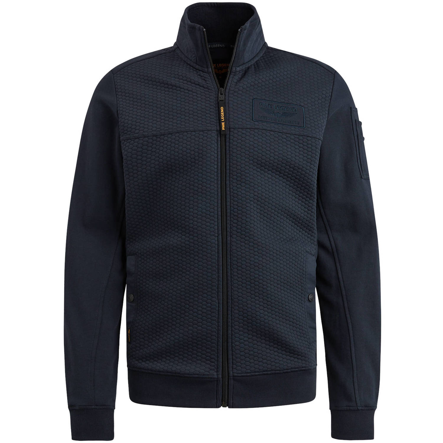 PME LEGEND Heren Truien & Vesten Zip Jacket Jacquard Interlock Sweat Blauw