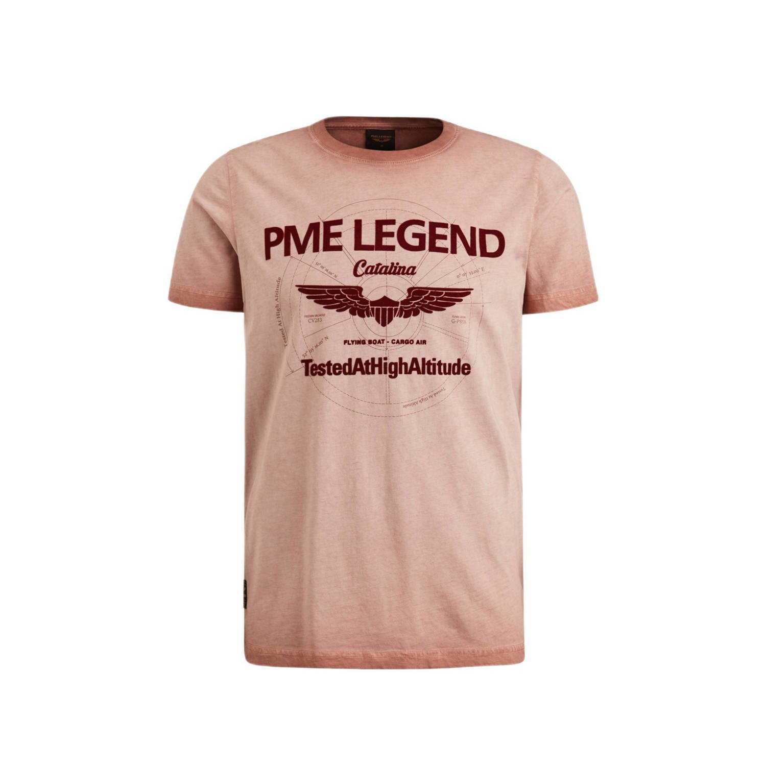 PME Legend Korte Mouw R-Hals T-Shirt Beige Heren