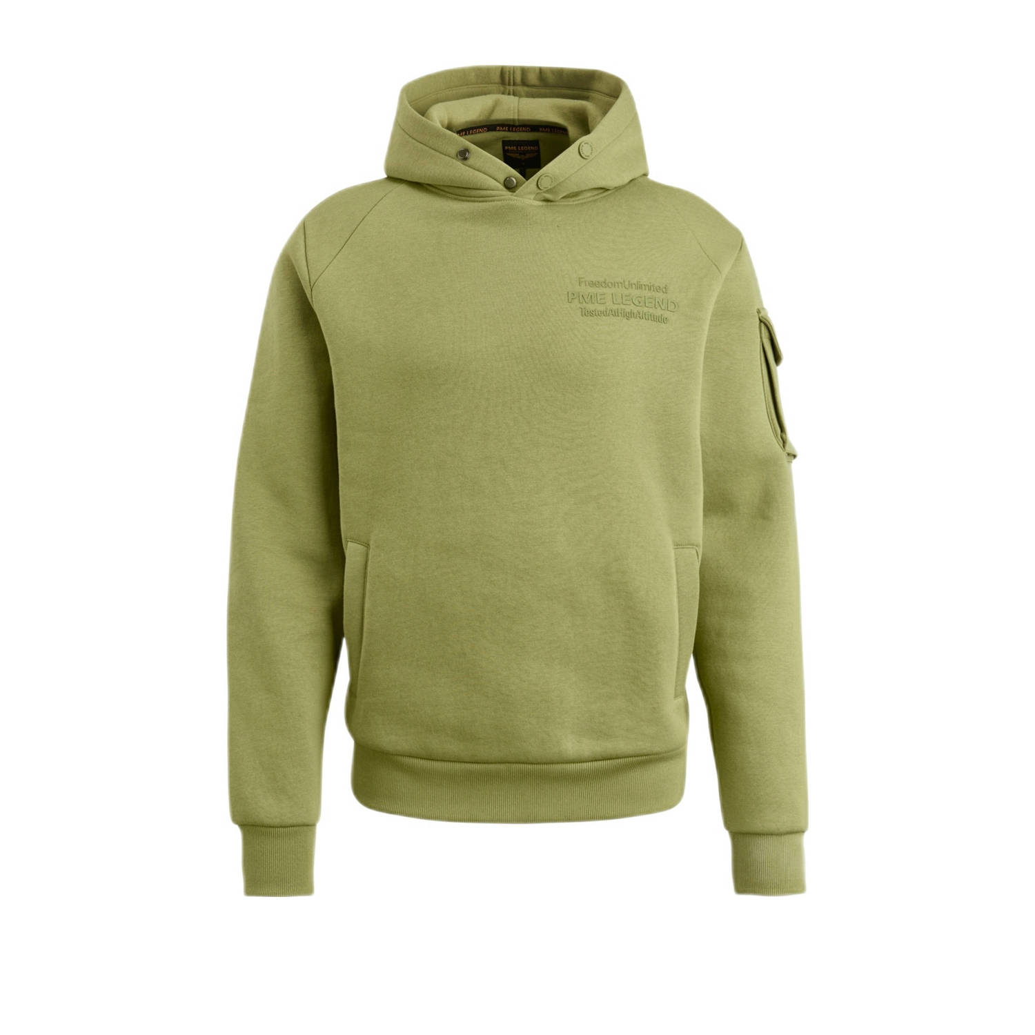 PME Legend hoodie met printopdruk groen