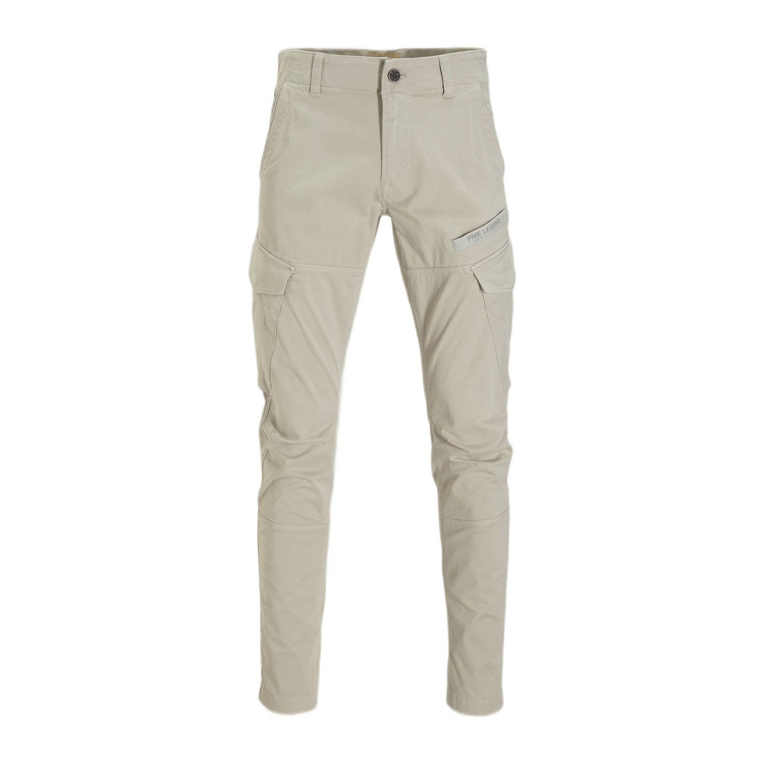 PME LEGEND Heren Broeken Nordrop Cargo Stretch Twill Lichtgrijs