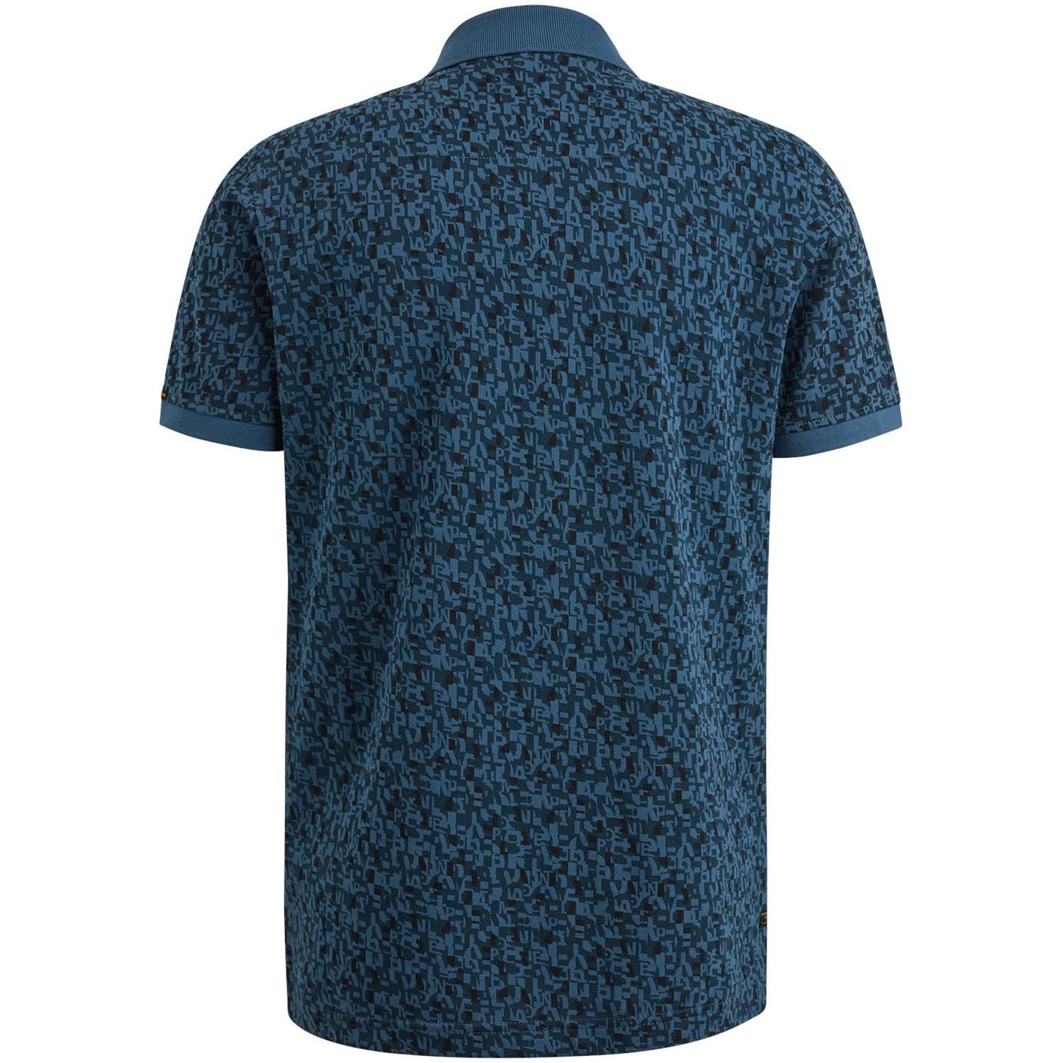 PME Legend polo met all over print donkerblauw