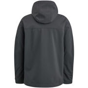 thumbnail: Grijze heren PME Legend softshell jas SUCCESSOR van polyester met logo dessin, lange mouwen, capuchon en rits met windvanger